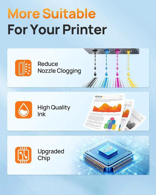 Alt view image 5 of 7 - E-Z Ink Remanufactured Replacement for 802XL Ink Cartridges, 5 Pack
