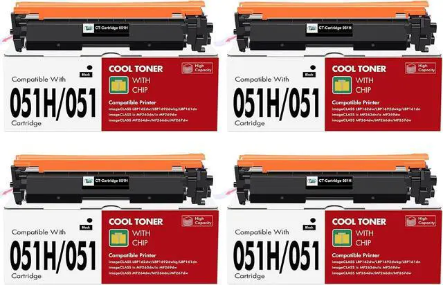 Main image of 051H 051 Toner Cartridge for Canon MF267dw CRG051H CRG-051H Printer 4 Pack
