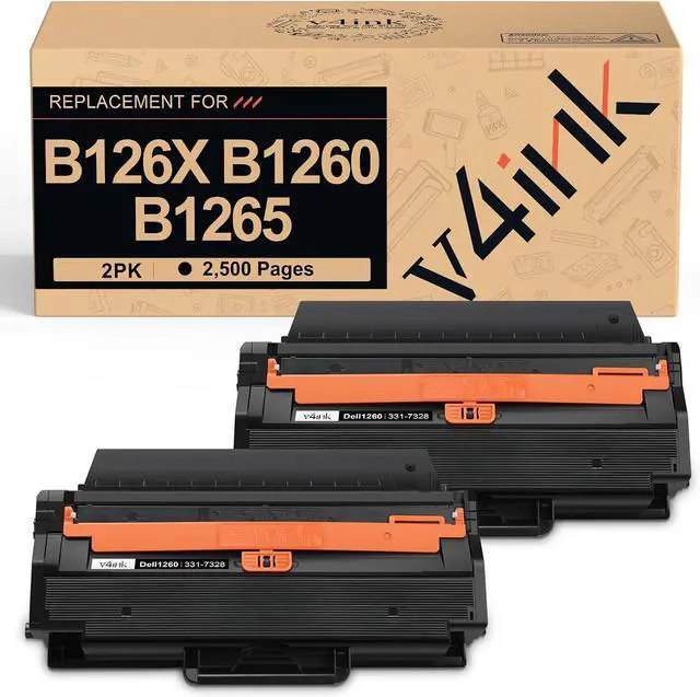 Main image of v4ink B1260dn B1260dnf B1265dnf B1265dfw Toner Cartridge 2-Pack Replacement