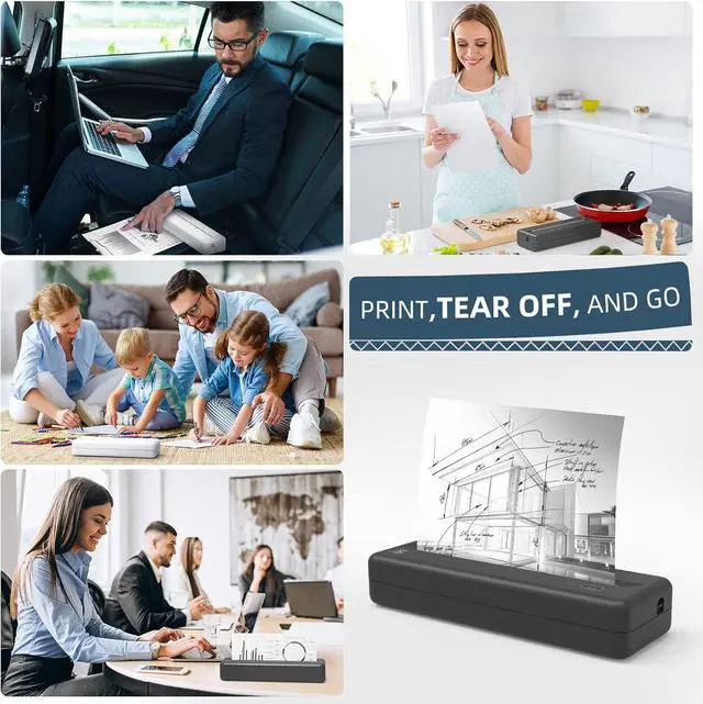 Alt view image 5 of 7 - HPRT Wireless Portable Printer - Bluetooth Thermal Printer for Travel,