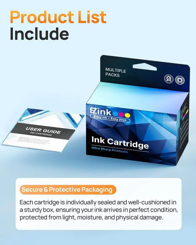 Alt view image 5 of 7 - E-Z Ink Remanufactured Replacement for 902XL Ink Cartridges for 902 T902XL