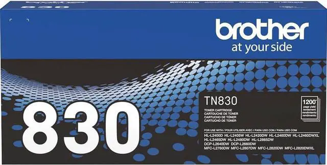Alt view image 2 of 7 - Brother Genuine TN830 2-Pack Standard Yield Black Toner Cartridge, for MFC-L2820DW, MFC-L2880DW, HL-L2460DW, MFC-L2900DW, HL-L2480DW, MFC-L2760DW, Bundle with Deco Essentials Printer eBook