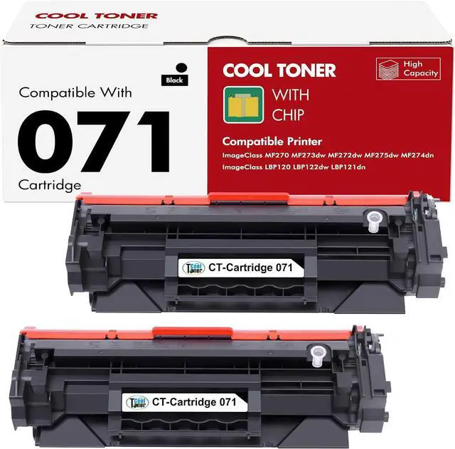 Main image of 071 Black Toner Cartridge for Canon Cartridge 071 071H MF270 MF273dw 2 Pack