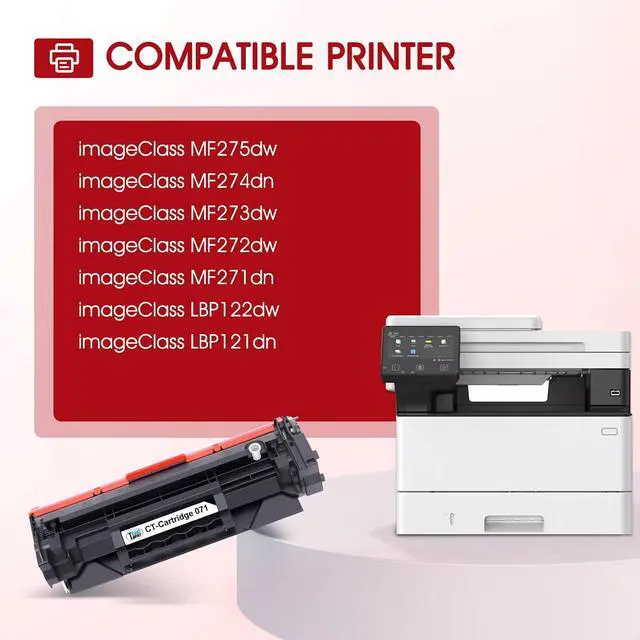 Alt view image 2 of 6 - 071 Black Toner Cartridge for Canon Cartridge 071 071H MF270 MF273dw 2 Pack