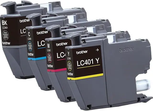 Alt view image 3 of 7 - Brother Genuine LC401 4-Pack Color Standard Yield Ink Cartridge (Black, Cyan, Magenta, Yellow) Bundle with Deco Essentials Printer eBook for MFC-J1010DW, MFC-J1170DW