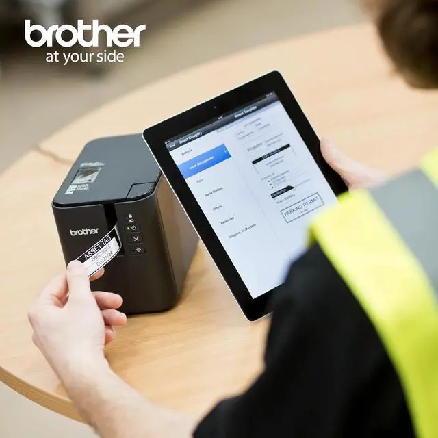 Alt view image 7 of 7 - Brother Mobile PTP950NW PT-P950NW Powered Wireless Network Laminated Label Printer