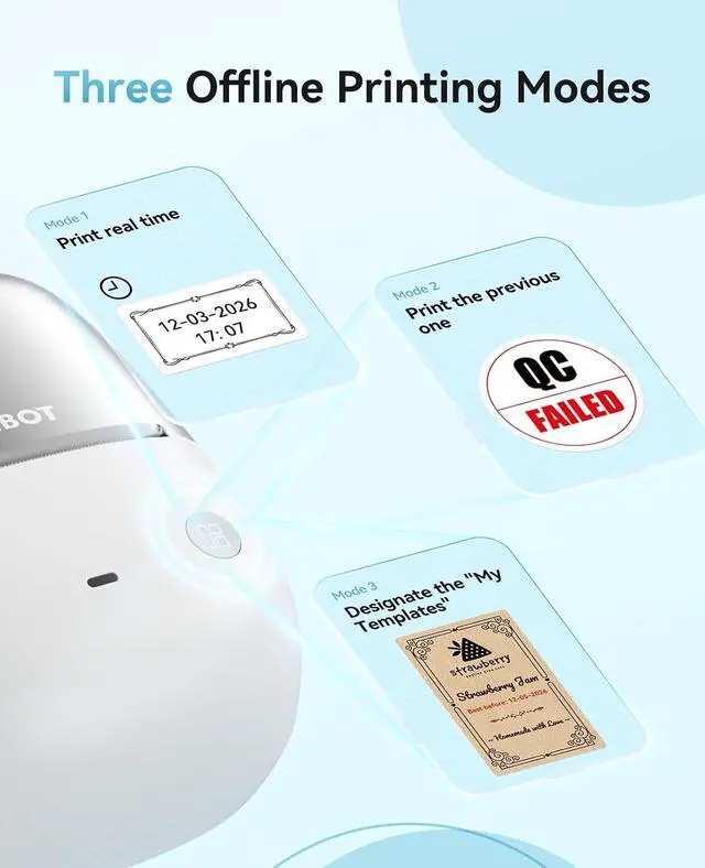 Alt view image 2 of 7 - NIIMBOT B2 PRO Label Maker, 300DPI HD Thermal Photo Label Printer, Silver