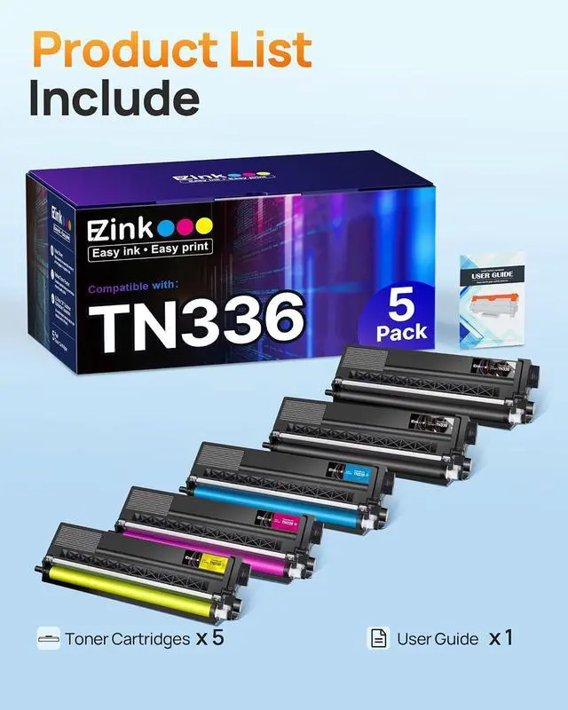 Alt view image 4 of 7 - E-Z Ink Compatible TN336 Replacement for Brother TN336 Toner Cartridges