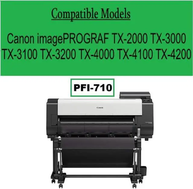 Alt view image 5 of 6 - Vivid Colors PFI-710 Compatible Ink Cartridge Replacement for Canon PFI-710 Set (700ml,MBK,BK,C,M,Y) for Canon imagePROGRAF TX-2000 TX-3000 TX-3100 TX-3200 TX-4000 TX-4100 TX-4200 Printers