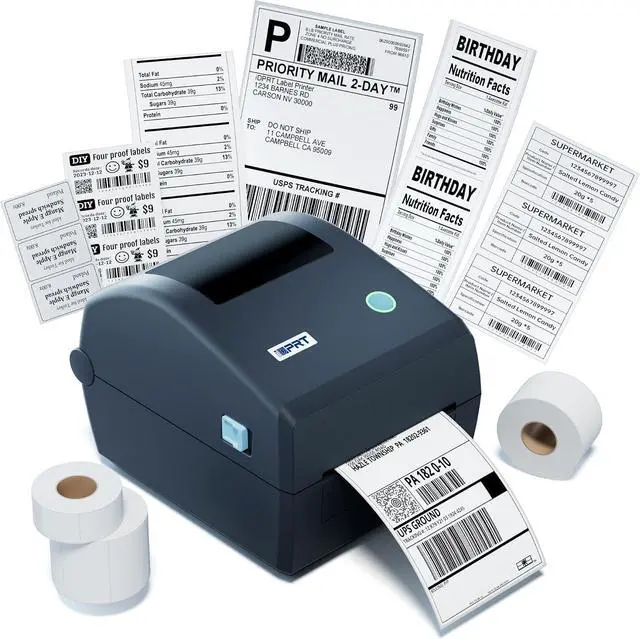 Alt view image 2 of 7 - iDPRT Thermal Shipping Label Printer& 500 Sheets Shipping Label
