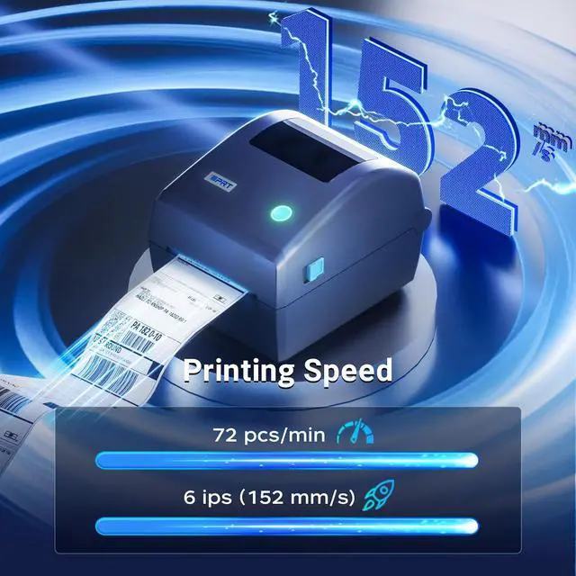 Alt view image 3 of 7 - iDPRT Thermal Shipping Label Printer& 500 Sheets Shipping Label