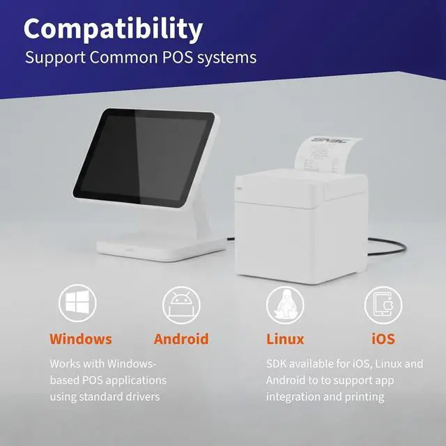 Alt view image 3 of 7 - SNBC BTP-S80 Receipt Printer with Auto Cutter, 250 mm/s Printing POS Printer