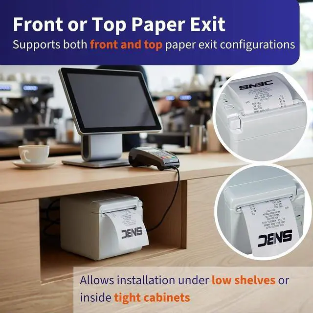 Alt view image 7 of 7 - SNBC BTP-S80 Receipt Printer with Auto Cutter, 250 mm/s Printing POS Printer