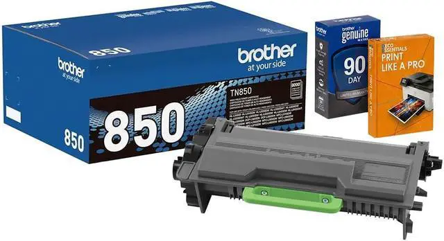 Main image of Brother Genuine TN850 Black High Yield Toner Cartridge, Up to 8,000 Pages, Bundle with Deco Essentials Printer eBook for HL-L6200DW, MFC-L5800DW, MFC-L5700DW, HL-L5200DW, HL-L5100DN, HL-L6400DW