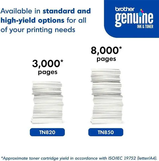 Alt view image 4 of 7 - Brother Genuine TN850 Black High Yield Toner Cartridge, Up to 8,000 Pages, Bundle with Deco Essentials Printer eBook for HL-L6200DW, MFC-L5800DW, MFC-L5700DW, HL-L5200DW, HL-L5100DN, HL-L6400DW
