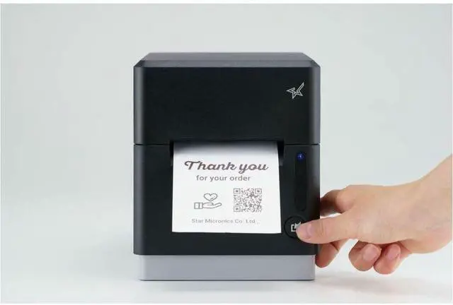 Alt view image 3 of 7 - Star Micronics mC-Label3 MCL32CBI Direct Thermal Printer - Monochrome - Desktop - Label Print - Ethernet - USB - Bluetooth - Black - 3.15" Print Width - 203 dpi - for PC, Android, iOS