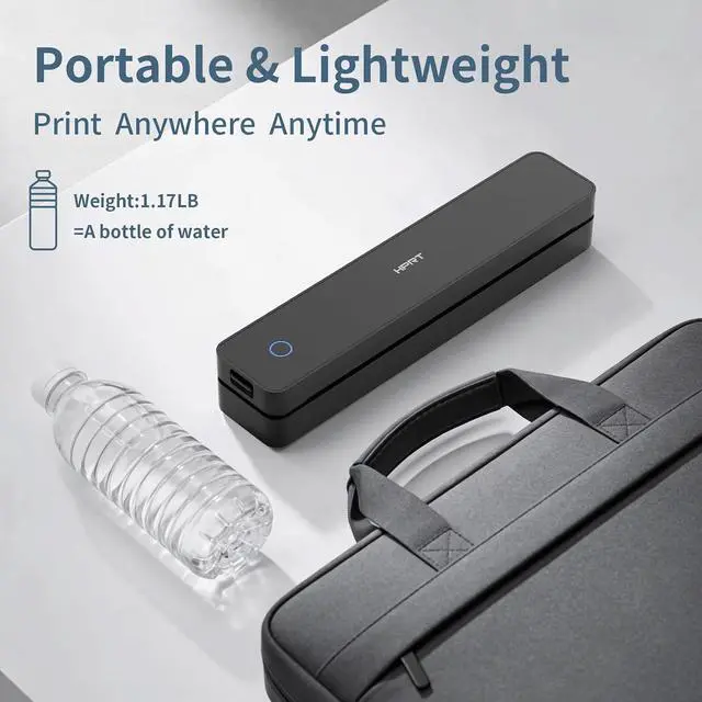 Alt view image 5 of 7 - HPRT Inkless Portable Thermal Printer Wireless for Travel,MT610,203 DPI