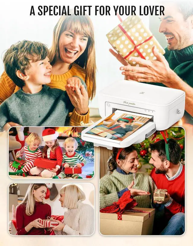 Alt view image 7 of 7 - iDPRT 4x6 Photo Printer, CP4100 Photo Printer for iPhone & Android with 108 Sheets & 2 Cartridges, Wi-Fi Wireless Portable Picture Printer, Instant Print Photos, Dye Sublimation, White