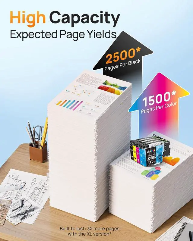Alt view image 2 of 6 - E-Z Ink LC506XL Compatible for Brother LC506 LC506XL LC506XXL Ink Cartridge