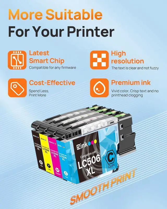 Alt view image 3 of 6 - E-Z Ink LC506XL Compatible for Brother LC506 LC506XL LC506XXL Ink Cartridge