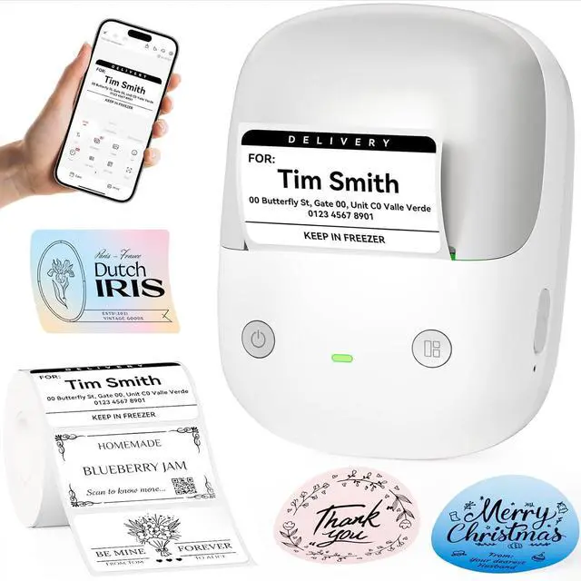 Main image of NIIMBOT B2 Label Maker Machine with Custom Button, Built in Clock,Silver