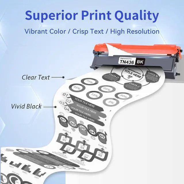 Alt view image 4 of 7 - TN436BK TN436 Black Toner for Compatible Brother HL-L8260CDW HL-L8360CDW