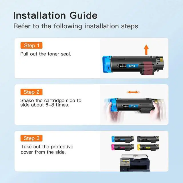 Alt view image 5 of 6 - E-Z Ink Phaser 6510 Toner Cartridge 106r03474 106r03477 106r03478 106r03480