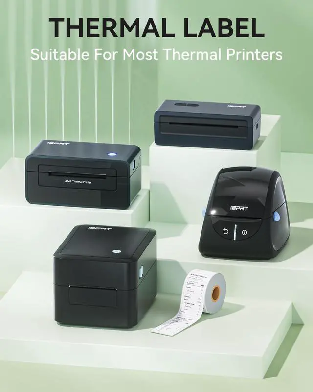 Alt view image 4 of 7 - iDPRT SP320 Desktop Label Maker with 1 Roll of 800 pcs Thermal Label (1.97×0.98), Bluetooth Thermal Shipping Label Printer for Parcel Shipping, Small Businesses, Offices, and Home, Sticker Printer