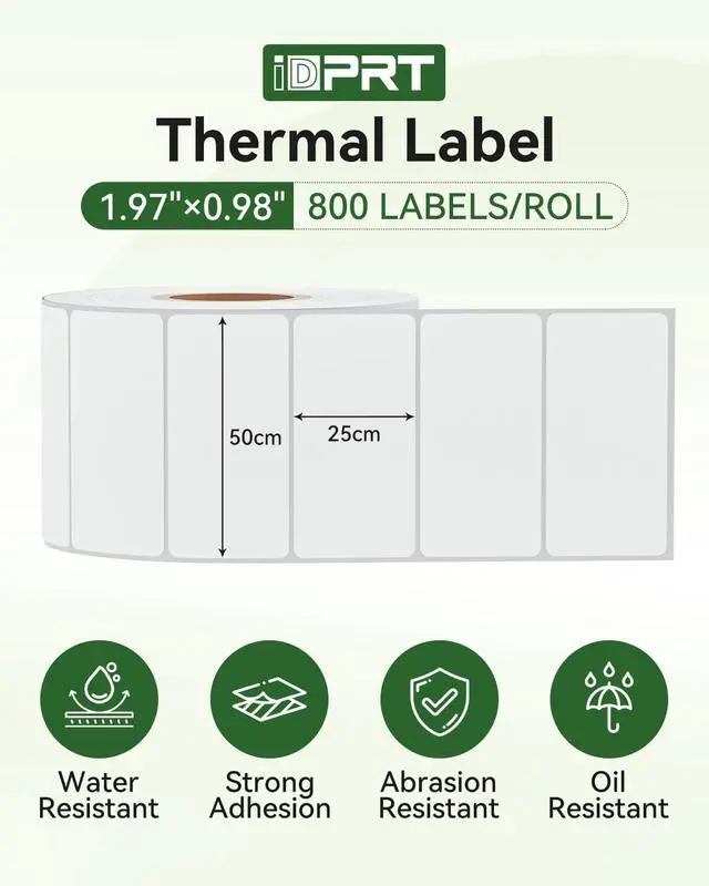 Alt view image 7 of 7 - iDPRT SP320 Desktop Label Maker with 1 Roll of 800 pcs Thermal Label (1.97×0.98), Bluetooth Thermal Shipping Label Printer for Parcel Shipping, Small Businesses, Offices, and Home, Sticker Printer
