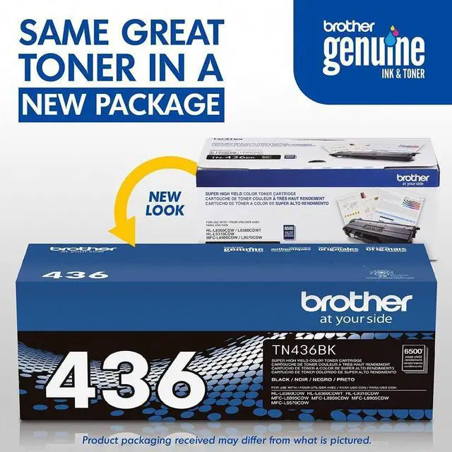 Alt view image 6 of 7 - Brother Genuine TN436BK High Yield Black Laser Toner Cartridge, Up to 6,500 Pages, with Printer Essentials Digital Download Card, for HL-L8360CDW, HL-L8360CDWT, HL-L9310CDW, MFC-L8895CDW