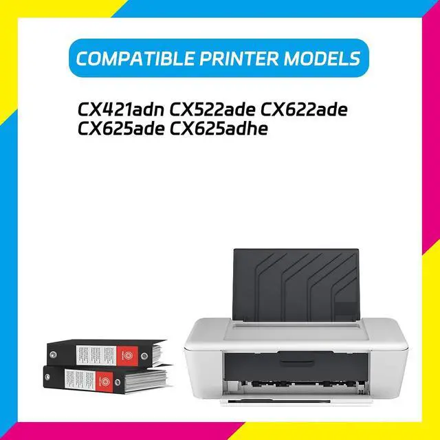 Alt view image 2 of 7 - 78C00KG 78C00MG 78C00YG 78C00CG Toner Cartridge Compatible for Lexmark CX421adn CX522ade CX622ade CX625ade Printers (1 Pack Magenta)