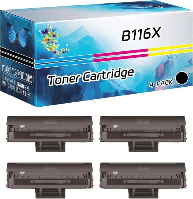 Main image of B116X Toner Cartridge Compatible for Dell B1160 B1160w B1163 B1165nfw Printers, High Yield 2500 Pages, with Chip High-Definition Printing (4 Pack Black)