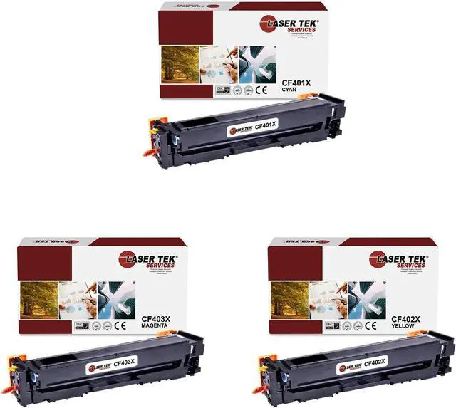 Main image of Laser Tek Services 201X Compatible Toner Cartridge CF401X CF402X CF403X 3PK