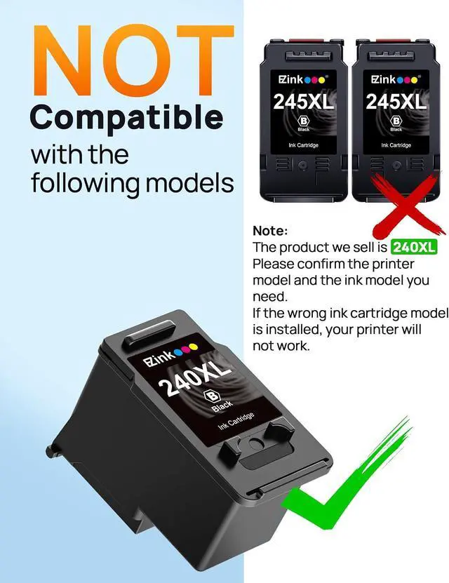 Alt view image 6 of 7 - 240XL Ink Cartridge Replacement for Canon 240XL PG-240XL PG240, 2 Black