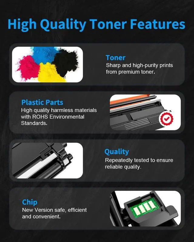 Alt view image 4 of 6 - TN635 TN635XL Black Toner Cartridge Compatible for Brother TN635 TN-635 TN 635 MFC-L8930CDW MFC-L8730CDW MFC-L8970CDW HL-L8430CDW HL-L8430CDWT Printers, Upgraded Chip -1 Balck