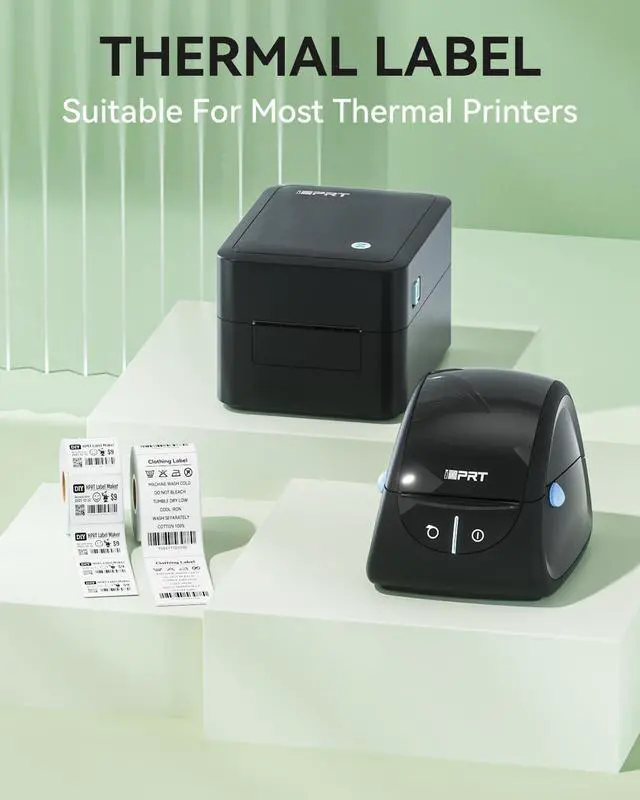 Alt view image 3 of 5 - iDPRT SP320 Desktop Label Maker with 1 Roll of 800 pcs Thermal Label (1.57×1.18), Bluetooth Thermal Shipping Label Printer for Parcel Shipping, Small Businesses, Offices, and Home, Sticker Printer