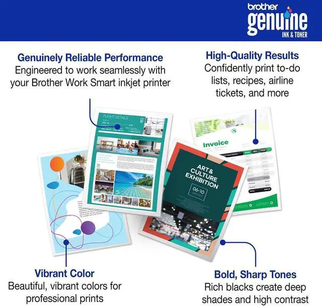 Alt view image 4 of 7 - Brother Genuine LC501XL2PK (2 Black) LC501XL3PK (Cyan, Magenta, Yellow) High Yield Ink Cartridge Bundle with Deco Essentials Printer eBook for MFC-J1260DW, MFC-J1360DW, MFC-J1410DW