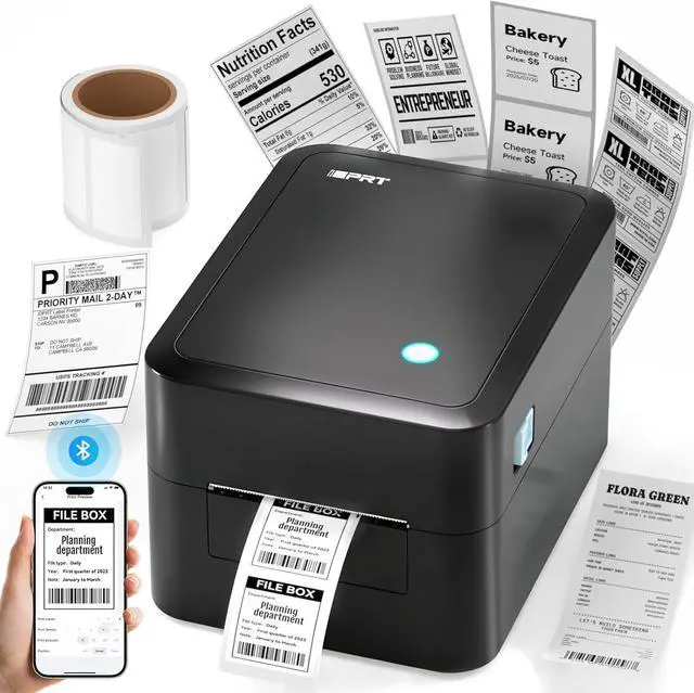 Main image of iDPRT Desktop Label Maker Bluetooth Thermal Shipping Label Printer for Parcel Shipping, Small Businesses, Offices, and Home, Sticker Printer Supports Amazon, TikTok, Etsy, Shopify, USPS, etc