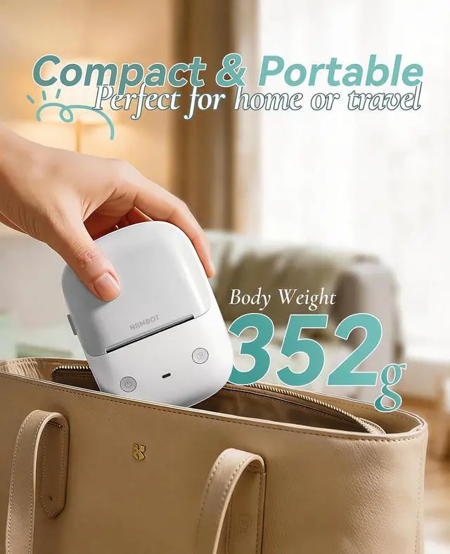 Alt view image 3 of 7 - NIIMBOT B2 Label Maker Machine with Tape for Home Office, Gray White