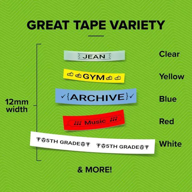 Alt view image 3 of 7 - DYMO Label Maker Machine with 3 Tapes - 100H LetraTag Handheld, Includes 3 LT Label Tapes, Perfect for Home & Office Organization