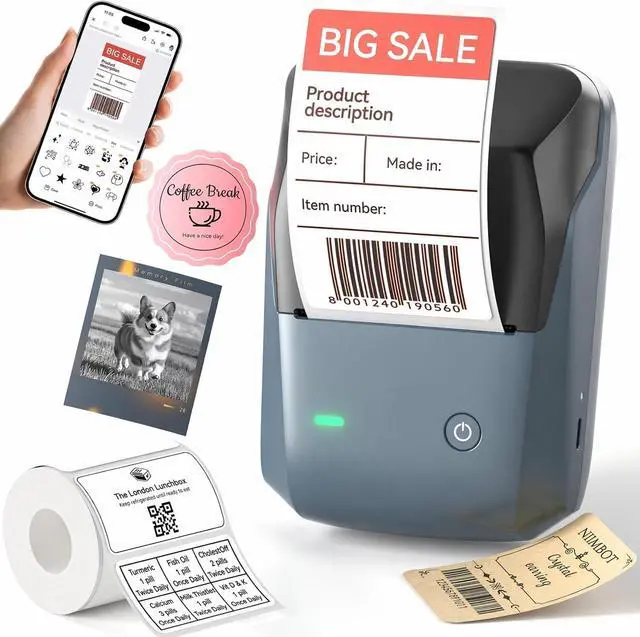 Main image of NIIMBOT B1 Pro 300 DPI Label Maker with Red & Black Printing, Blue