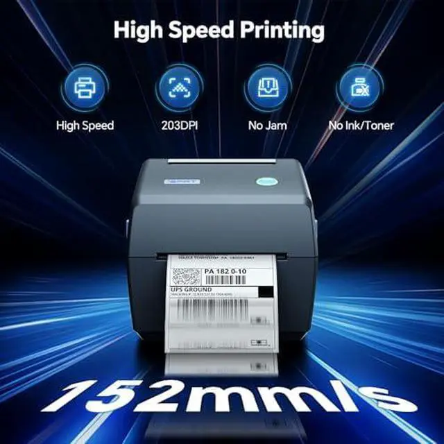 Alt view image 3 of 7 - iD880 Industrial Thermal Printer with 800Pcs 1.57" × 1.18' Labels