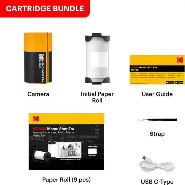 Alt view image 7 of 7 - KODAK Label Maker Machine, 12 Refills Bundle, Bluetooth, Yellow