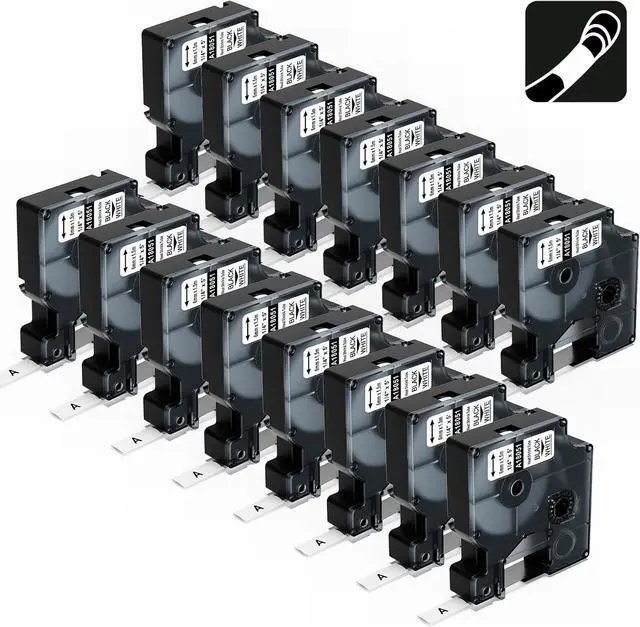 Main image of 15-Pack 18051 Replace for DYMO Rhino Heat Shrink Tube Labels 1/4'' 6mm