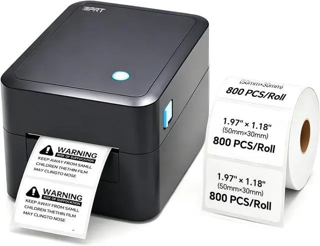 Main image of iDPRT SP320 Desktop Label Maker with 1 Roll of 800 pcs Thermal Label (1.97×1.18), Bluetooth Thermal Shipping Label Printer for Parcel Shipping, Small Businesses, Offices, and Home, Sticker Printer