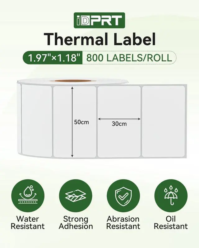 Alt view image 7 of 7 - iDPRT SP320 Desktop Label Maker with 1 Roll of 800 pcs Thermal Label (1.97×1.18), Bluetooth Thermal Shipping Label Printer for Parcel Shipping, Small Businesses, Offices, and Home, Sticker Printer