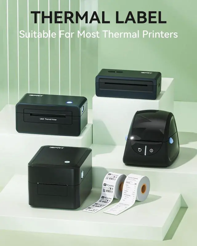 Alt view image 4 of 7 - iDPRT SP320 Desktop Label Maker with 1 Roll of 800 pcs Thermal Label (1.97×1.18), Bluetooth Thermal Shipping Label Printer for Parcel Shipping, Small Businesses, Offices, and Home, Sticker Printer