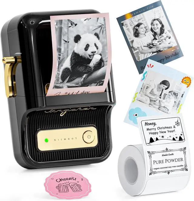 Main image of NIIMBOT B21 Pro Label Maker, 300DPI Support Red-Black Printing, Black