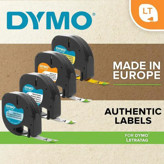 Alt view image 3 of 7 - DYMO LT Labels Variety Pack 1/2-Inch x 13-Foot Rolls Black Print 3 Rolls for LetraTag Label Makers (Pack of 12)