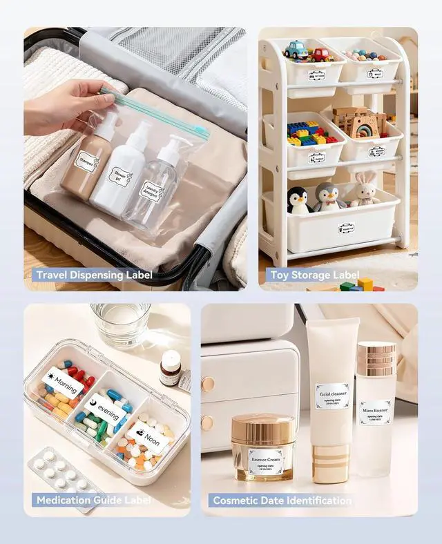 Alt view image 3 of 5 - NIIMBOT B1 Label Maker with 4 50x30mm Roll Labels for for Small Business,Office,Home,School